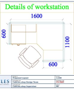 Professional office cubicle layout floor plan CS-2665 by Cubicles.shop