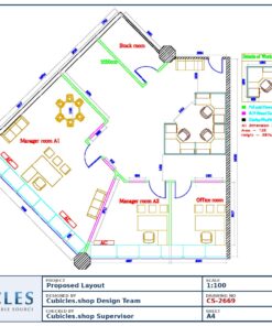 Professional office cubicle layout floor plan CS-2669 by Cubicles.shop
