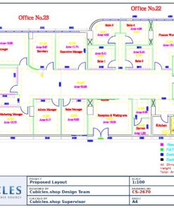 Professional office cubicle layout floor plan CS-2670 by Cubicles.shop