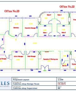 Professional office cubicle layout floor plan CS-2671 by Cubicles.shop