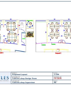 Professional office cubicle layout floor plan CS-2676 by Cubicles.shop