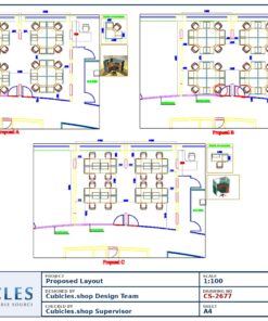 Professional office cubicle layout floor plan CS-2677 by Cubicles.shop