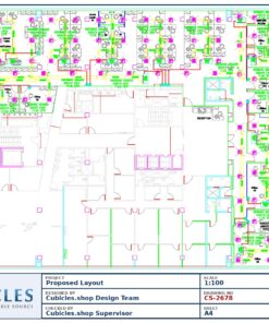 Professional office cubicle layout floor plan CS-2678 by Cubicles.shop