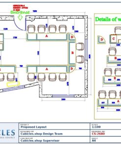 Professional office cubicle layout floor plan CS-2680 by Cubicles.shop