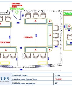 Professional office cubicle layout floor plan CS-2681 by Cubicles.shop
