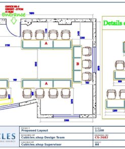Professional office cubicle layout floor plan CS-2682 by Cubicles.shop
