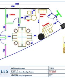 Professional office cubicle layout floor plan CS-2685 by Cubicles.shop
