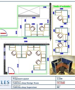 Professional office cubicle layout floor plan CS-2686 by Cubicles.shop