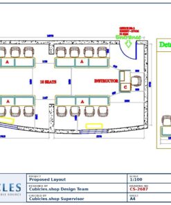 Professional office cubicle layout floor plan CS-2687 by Cubicles.shop