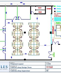 Professional office cubicle layout floor plan CS-2689 by Cubicles.shop
