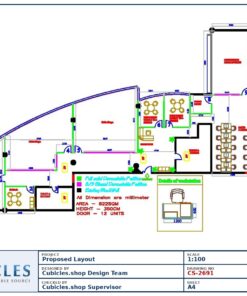 Professional office cubicle layout floor plan CS-2691 by Cubicles.shop