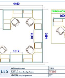 Professional office cubicle layout floor plan CS-2692 by Cubicles.shop