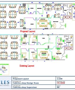 Professional office cubicle layout floor plan CS-2694 by Cubicles.shop