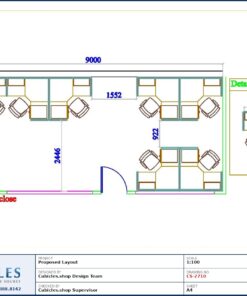 Professional office cubicle layout floor plan CS-2710 by Cubicles.shop
