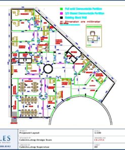 Professional office cubicle layout floor plan CS-2711 by Cubicles.shop