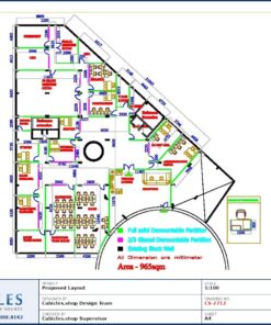 Professional office cubicle layout floor plan CS-2712 by Cubicles.shop