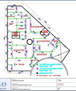 Professional office cubicle layout floor plan CS-2713 by Cubicles.shop