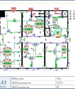 Professional office cubicle layout floor plan CS-2715 by Cubicles.shop