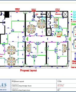 Professional office cubicle layout floor plan CS-2716 by Cubicles.shop