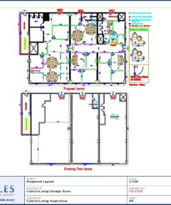 Professional office cubicle layout floor plan CS-2718 by Cubicles.shop