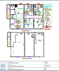 Professional office cubicle layout floor plan CS-2718 by Cubicles.shop