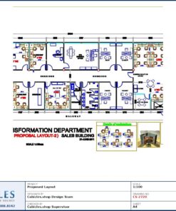 Professional office cubicle layout floor plan CS-2720 by Cubicles.shop