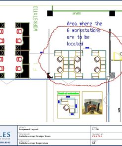 Professional office cubicle layout floor plan CS-2723 by Cubicles.shop