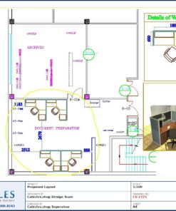 Professional office cubicle layout floor plan CS-2725 by Cubicles.shop