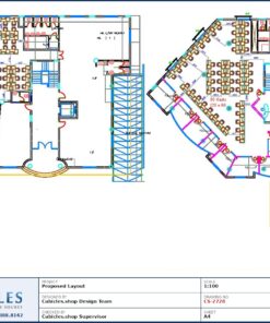 Professional office cubicle layout floor plan CS-2728 by Cubicles.shop