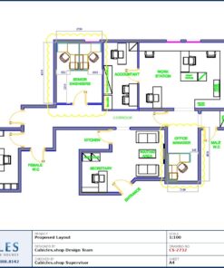 Professional office cubicle layout floor plan CS-2732 by Cubicles.shop