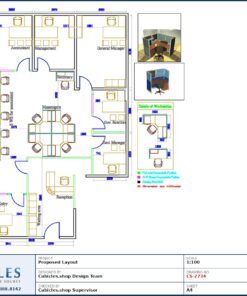 Professional office cubicle layout floor plan CS-2734 by Cubicles.shop
