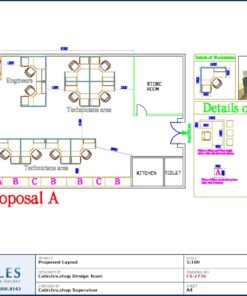Professional office cubicle layout floor plan CS-2736 by Cubicles.shop