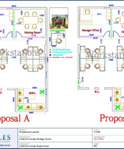 Professional office cubicle layout floor plan CS-2741 by Cubicles.shop