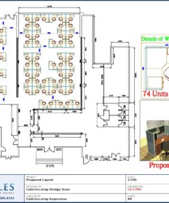 Professional office cubicle layout floor plan CS-2748 by Cubicles.shop
