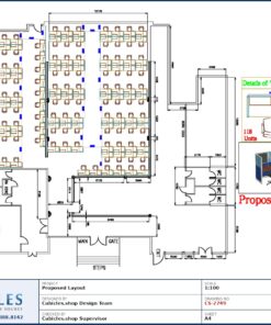 Professional office cubicle layout floor plan CS-2749 by Cubicles.shop