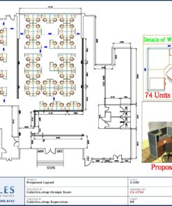 Professional office cubicle layout floor plan CS-2750 by Cubicles.shop