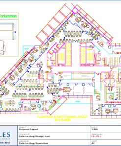 Professional office cubicle layout floor plan CS-2751 by Cubicles.shop