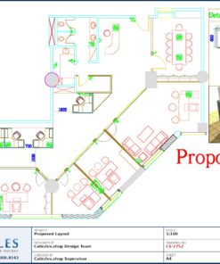 Professional office cubicle layout floor plan CS-2752 by Cubicles.shop