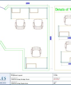 Professional office cubicle layout floor plan CS-2753 by Cubicles.shop