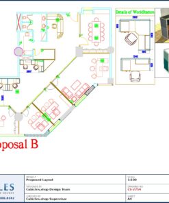 Professional office cubicle layout floor plan CS-2754 by Cubicles.shop