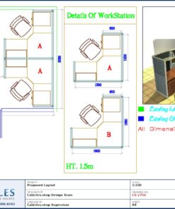 Professional office cubicle layout floor plan CS-2756 by Cubicles.shop