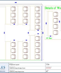 Professional office cubicle layout floor plan CS-2757 by Cubicles.shop