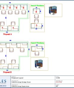 Professional office cubicle layout floor plan CS-2758 by Cubicles.shop