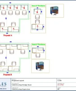 Professional office cubicle layout floor plan CS-2758 by Cubicles.shop