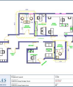 Professional office cubicle layout floor plan CS-2759 by Cubicles.shop