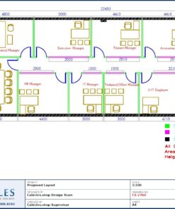 Professional office cubicle layout floor plan CS-2760 by Cubicles.shop