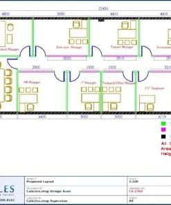 Professional office cubicle layout floor plan CS-2760 by Cubicles.shop
