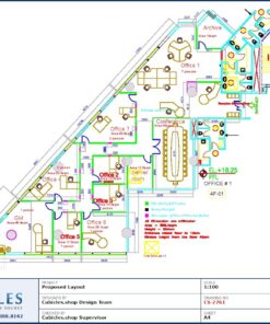 Professional office cubicle layout floor plan CS-2761 by Cubicles.shop