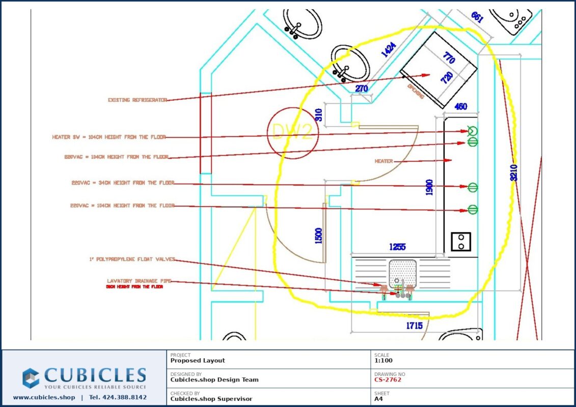 Professional office cubicle layout floor plan CS-2762 by Cubicles.shop