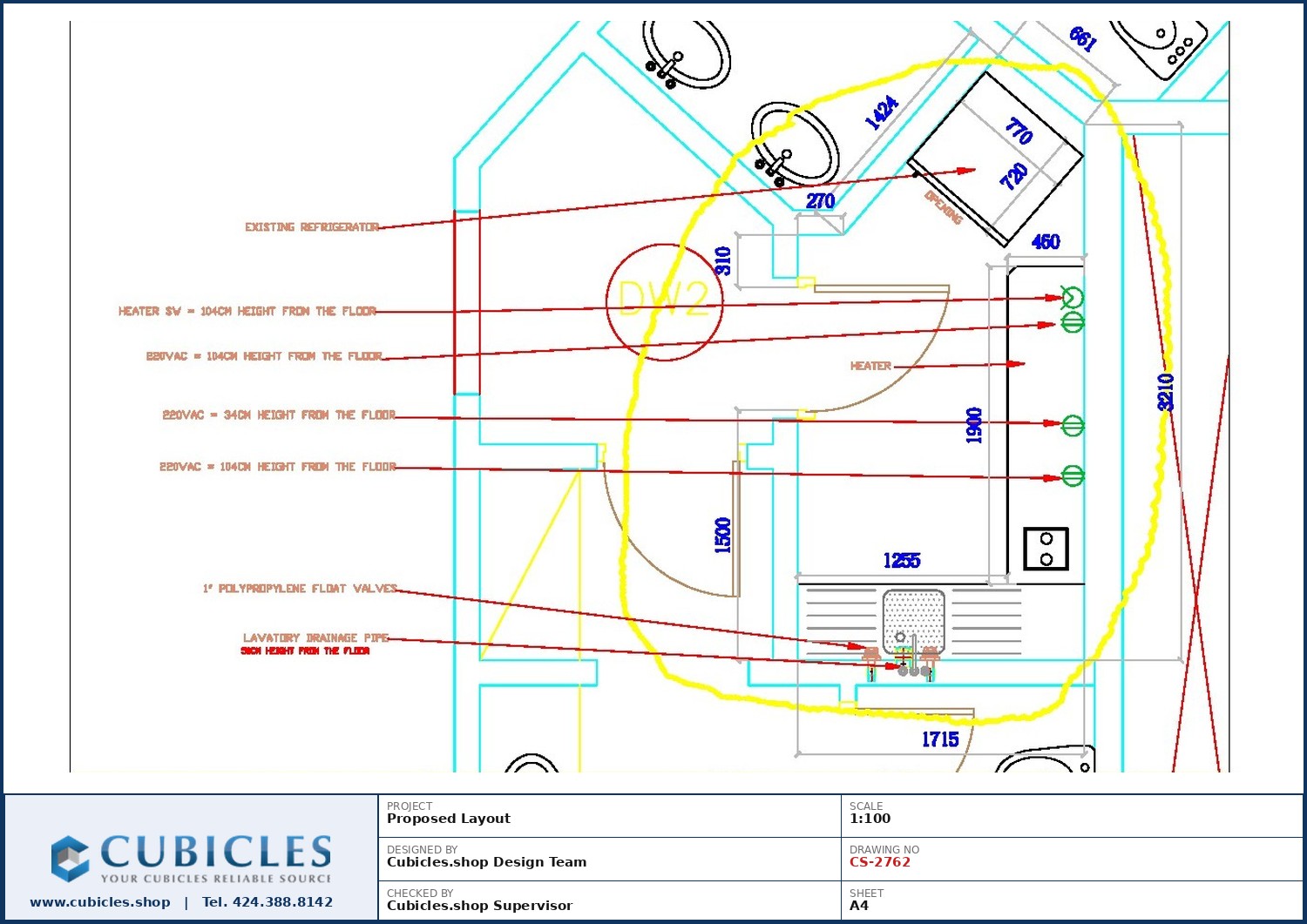 Cubicles-CS-2762 Professional office cubicle layout floor plan CS-2762 by Cubicles.shop